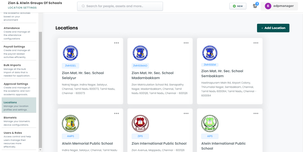 Multi-location model